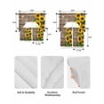 thumbnail image 5 of Spring Sunflowers Swag Kitchen Curtains Sets for Windows 24 Inch Length, Country Farmhouse Brown Wooden Plank Short Window Curtain Panels Swags Valances and Tiers 3 Piece Set for Cafe/Dining Room, 5 of 5