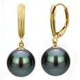 thumbnail image 5 of K-KED Women's 8/10/12/14/16mm South Sea Shell Pearl Dangle Leverback Earrings AA-Gray-Gold-14 mm, 5 of 8