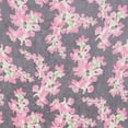 thumbnail image 2 of Zelouf Coral Reef Floral Print On Crushed High Multi Chiff  , Sewing, DIY, Crafts Fabric by the Yard, Blk/pink/green, 1 Yard, 2 of 2