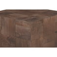 thumbnail image 5 of Square Solid Wood End Table Mango Wood Dark Brown Top with Dark Base, 5 of 6