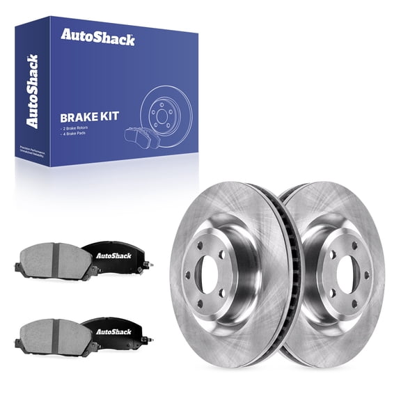 AutoShack Front Vented Brake Rotors   Ceramic Pads 6-PC Brake Kit Replacement for 2020-2023 Ford Explorer 2020-2023 Lincoln Aviator 2020-2025 Ford Police Interceptor Utility 14.29" (363 mm)