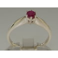 thumbnail image 3 of LBG British Made 14k White Gold Natural Ruby Womens Engagement Ring - 33 size options - Size 7, 3 of 7