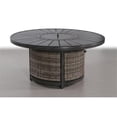 thumbnail image 3 of Living Source International Modern Aluminum/Wicker Propane Fire Pit Table - Gray, 3 of 3