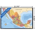 thumbnail image 2 of Map - Mexico Wall Poster, 22.375" x 34" Framed, 2 of 4