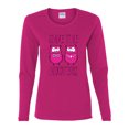 thumbnail image 2 of Wild Bobby Breast Cancer Awareness Save the Hooters 2 Chicks Funny Breast Cancer Awareness Women Graphic Long Sleeve T-Shirt, Fuschia, Large, 2 of 6