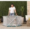 thumbnail image 1 of Regalo My Portable Play Yard Indoor and Outdoor, Washable, WhitegrayTeal, 6-Panel, 1 of 1