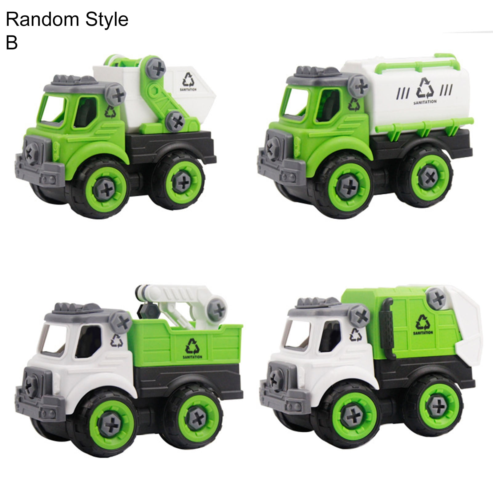 Plastic Engineering Vehicle Toys Construction Model Set for Kids Puzzle Toys 