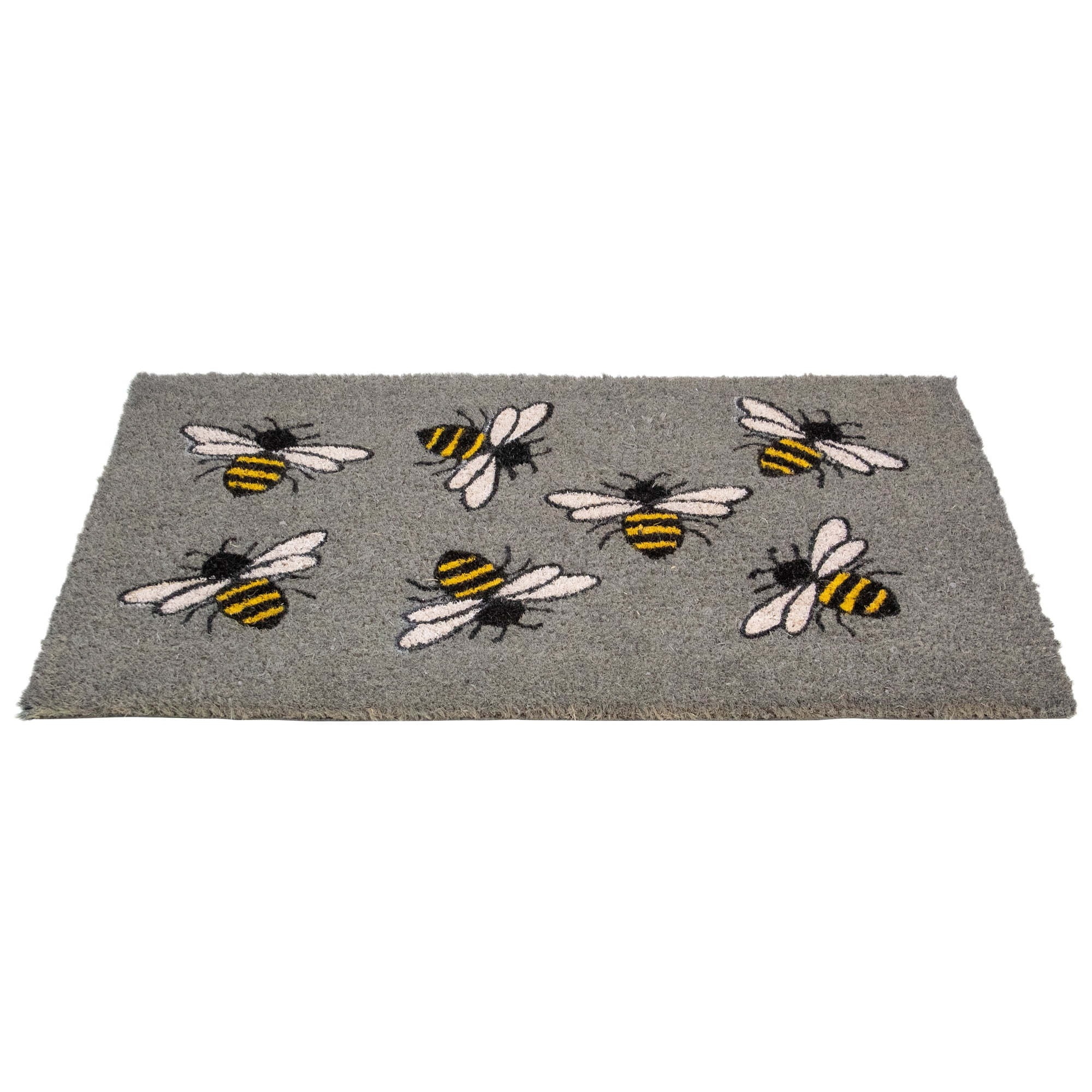 Northlight Natural Coir Outdoor Rectangular Bumble Bee Doormat 18" x 30"