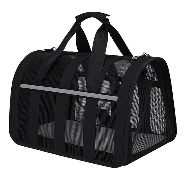 Transportines para gatos, impermeables, transpirables, de tela Oxford, plegables, para mascotas, perros, color negro, talla M