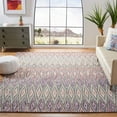 thumbnail image 2 of SAFAVIEH Aspen Catriona Geometric Wool Area Rug, Blue/Pink, 7' x 7' Square, 2 of 7