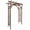 Carbon burned- Flat top + Carbon burned, variant on BouPower 7Ft Fir Wood Arched Garden Arbor Trellis, Outdoor Wooden Plant Stand for Climbing Plants, Wedding Ceremony & Holiday Decor for Lawn Backyard