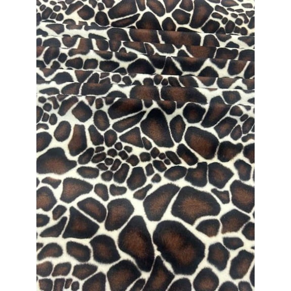 Giraffe Print Plush Velboa Faux Fur Fabric – Soft Texture for Costumes, Pillows, Bedding & Upholstery | Valentina Textiles Inc. ( 1/2 Yard)