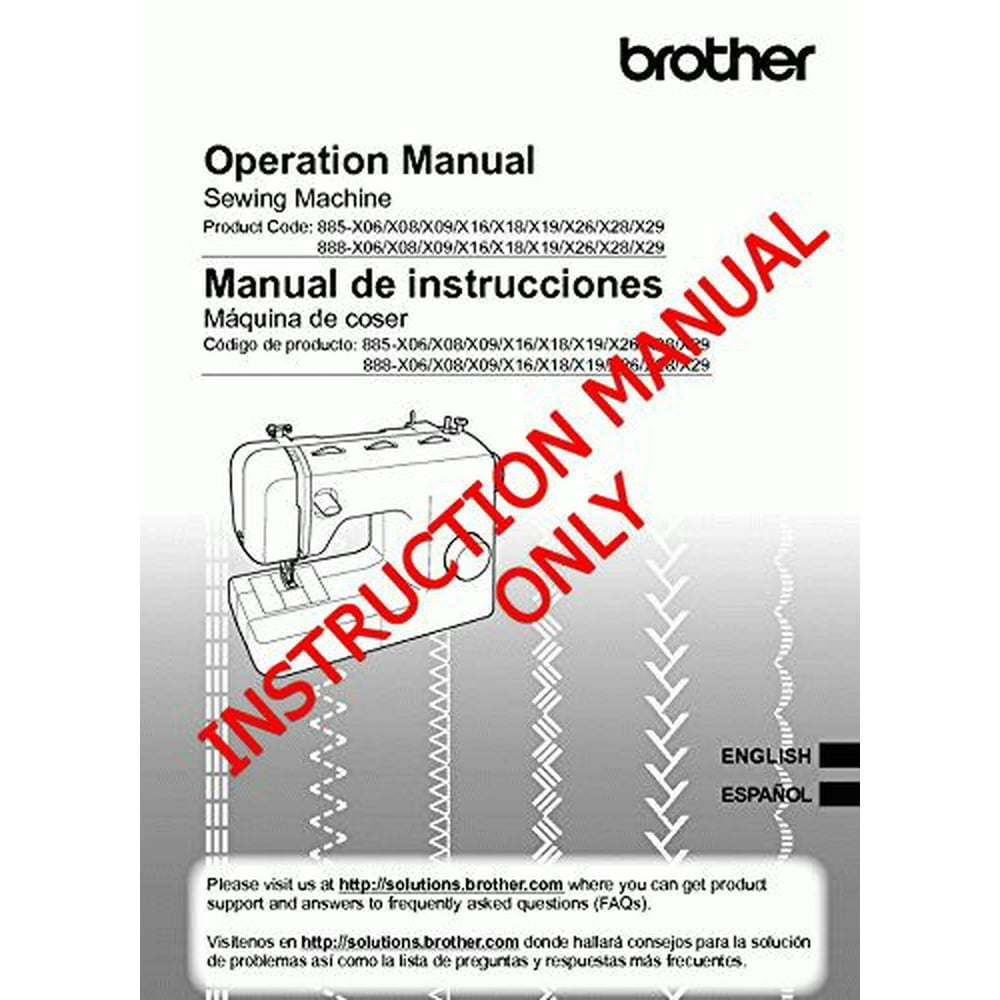 Brother GX37 Sewing Machine Owners Instruction Manual
