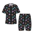 thumbnail image 1 of Fotbe purple cyan brown Skull Pijama Estampada de 2 Piezas para Niños – Ropa de Dormir de Manga Corta Cómoda para Niños y Niñas, Camiseta y Shorts de Algodón-4X-Large, 1 of 6