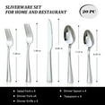 Lorena Modern Dining 20Piece Stainless Steel Flatware Set, Service for 4