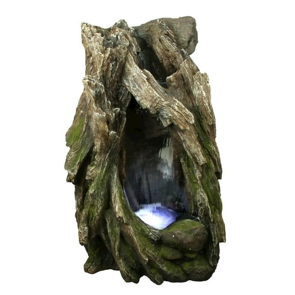 HI-LINE GIFT LTD TREE TRUNK FOUNTAIN WITH LED