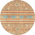 thumbnail image 1 of Ahgly Company Indoor Round Abstract Orange Abstract Area Rugs, 3' Round, 1 of 6