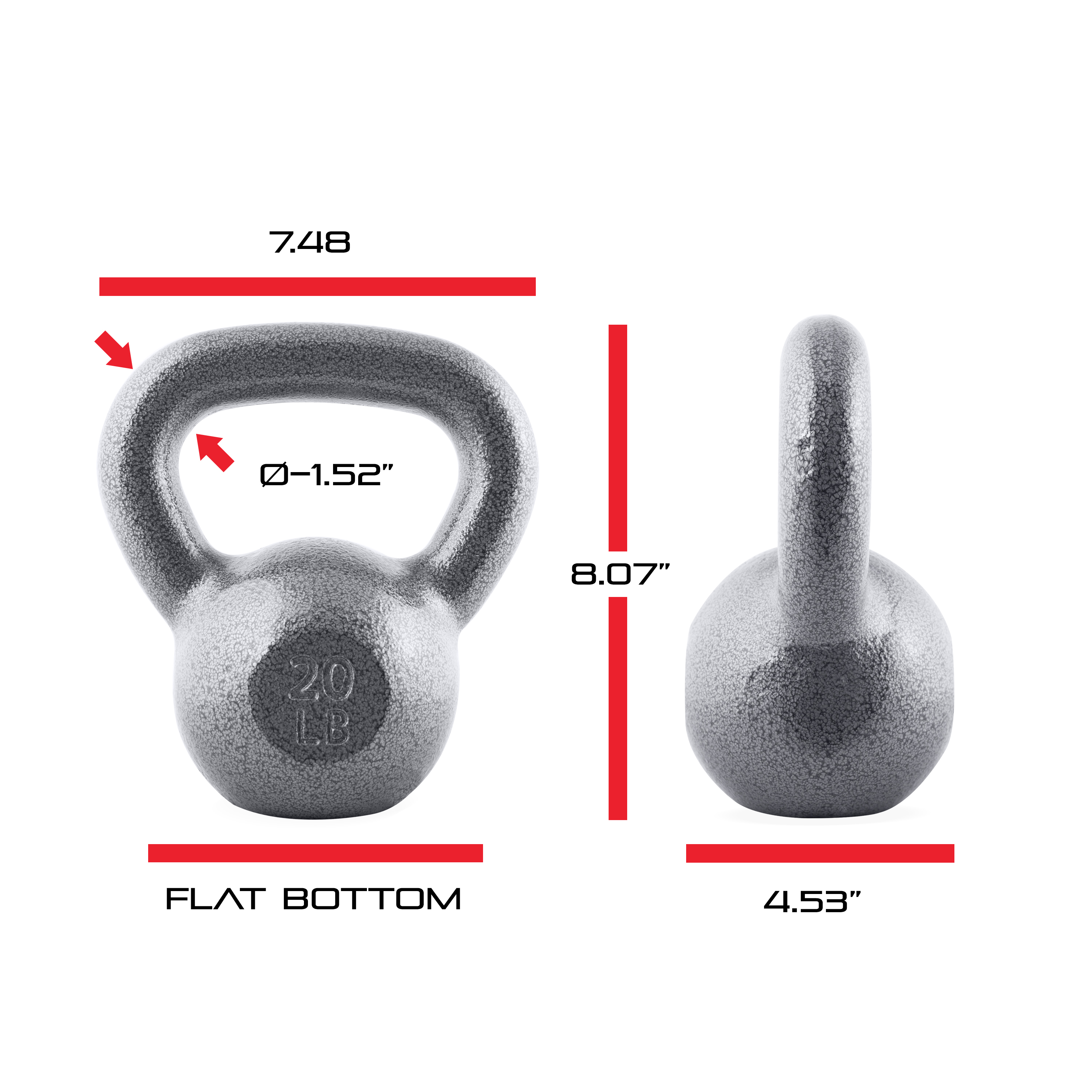 CAP Barbell Cast Iron Kettlebell, 20 lb photo 3