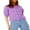 Purple, variant on Women Soft Knit Cardigan Half Sleeve O Neck Button Up Sweaters Tops Fall Spring Solid Color Knitwear