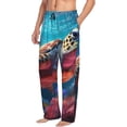 thumbnail image 6 of Salouo Colorful Ocean Sea Turtle Print Pajama Pants for Men, Lounge Pants Elastic Waistband Casual Men's sleepwear Loungewear Sleep Pajama Pant -Medium, 6 of 7