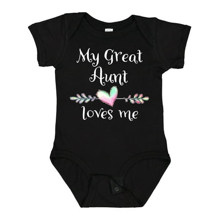 

Inktastic My Great Aunt Loves Me- Heart Gift Baby Boy or Baby Girl Bodysuit