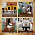 thumbnail image 4 of Medieval Castle Building Sets , Medieval Architecture Set with Light, Collectible Model or Home Office Decor, Street View House Building Kits 66006, 4 of 7