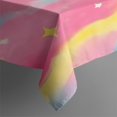 thumbnail image 3 of Colorful Cloud Star Pattern Rectangle Tablecloth 60"x84",Waterproof Polyester Rectangle Table Cloth, Wipeable Spillproof Polyester Tablecloth for Dining, Camping, Indoor and Outdoor, 3 of 5