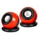 thumbnail image 2 of Lindo mini altavoz, altavoz de escritorio, sonido estéreo de 3 W, pequeño altavoz compacto pequeño altavoz para habitación ducha portátil Rojo, 2 of 7