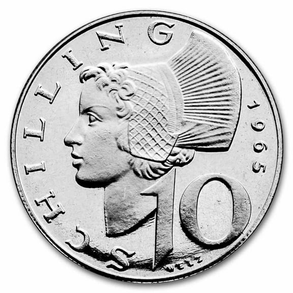 1957-1973 Austria Silver 10 Schilling BU/Proof (Random)