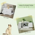 thumbnail image 4 of PawHut Litter Box Enclosure Indoor Pet House with Storage, White, 4 of 9
