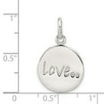 thumbnail image 4 of Sterling Silver Polished and Diamond-cut LOVE CZ Charm Pendant, 4 of 4