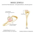thumbnail image 5 of Rosec Jewels IGI Certified Lab Grown Pink Diamond Heart Ring (1 Ct, VS1 Quality) - Pink White Diamond Ring - Gift for Special Occasions, 18K Yellow Gold, US 11.00, 5 of 8