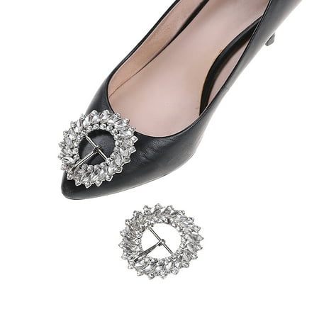 

Hatiss 1PC rhinestone crystal shoe clips women bridal wedding shoes buckle decor