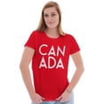 thumbnail image 4 of Canada Maple Leaf Flag Patriotic Womens Slim Fit Graphic Tee Brisco Brands S, 4 of 5