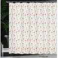 thumbnail image 4 of Ambesonne Flamingo Shower Curtain, Exotic Bird Tropical Vibes, 69"Wx75"L, Dust Salmon Coral, 4 of 5