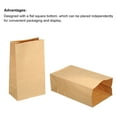 thumbnail image 4 of Uxcell Paper Bags Brown Paper Grocery Bag 10lb 7.1x4.3x12.6 inch 60g for Candy Snacks, Pack of 50, 4 of 7