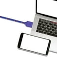 thumbnail image 1 of Cable de datos de nailon de 1 m, micro USB tipo C, cable de carga y sincronización 2 en 1, carga lenta inteligente, resistente a roturas, para teléfonos móviles, 1 of 3