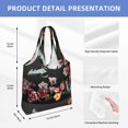 thumbnail image 2 of Xecao's Butterfly with Fowers Canvas Tote Bag is a versatile choice for women, serving as a stylish beach bag, shopping bag,and reusable grocery bag., 2 of 5