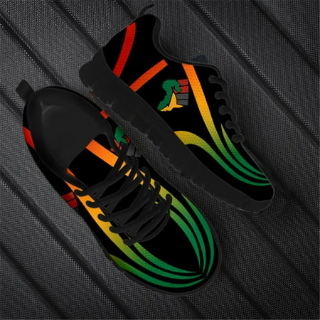 

Independence Day Print Woman Flats Sneakers African American Hand Line Casual Shoes Jogging Running Shoes For Women Footwear