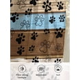 thumbnail image 6 of Sheer Curtains 108 Inches Long 2 Panels Set for Living Room, Blue Brown Paw Prints Semi Sheer Curtains for Windows, Vintage Farmhouse Country Wood Grain Voile Window Treatments Rod Pocket Curtain, 6 of 7