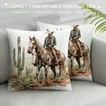 thumbnail image 3 of GOSMITH Long Live Cowgirls Retro Western Girl Cowgirl Rodeo Cactus Throw Pillow Covers,  Teen Girls Gifts, Cowgirl Gifts, Wild West Cowgirl Cushion Cover for Western Home Bedroom Decor, 3 of 5