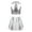 Silver, variant on MSemis Kids Girls Shiny Metallic Jazz Dance Hip Hop 2 PCS Outfit Crop Top with Pleated Mini Skirt Black 12
