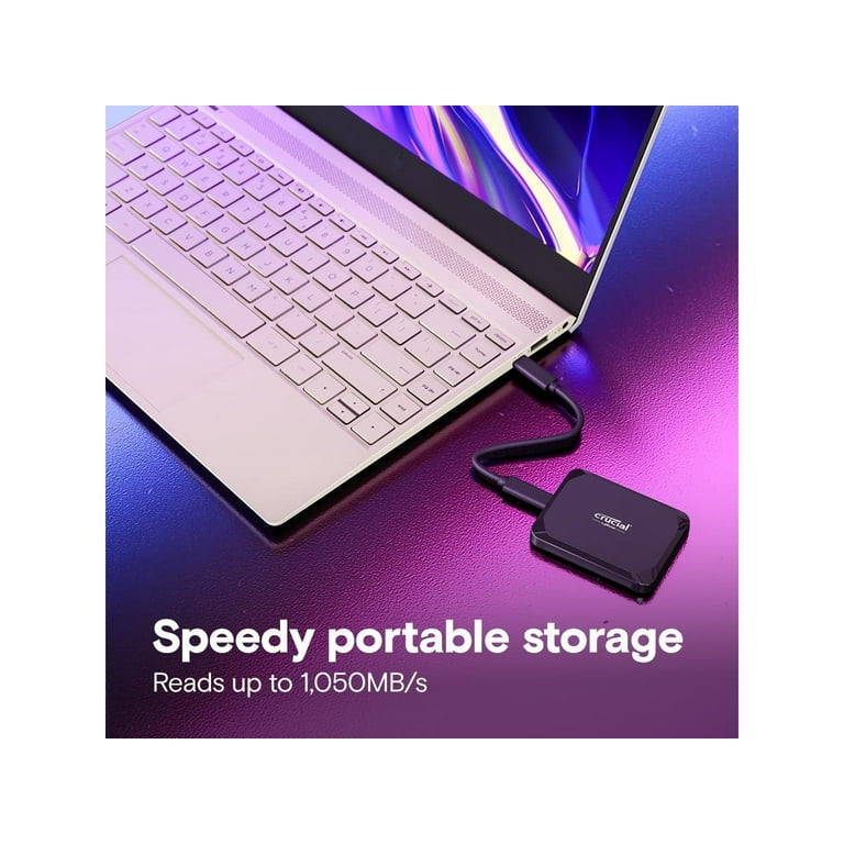 Crucial X9 2TB Portable SSD - Up to 1050MB/s Read - PC and Mac