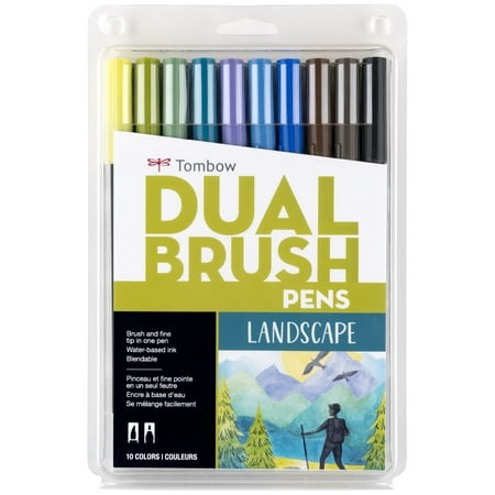 UPC: 0085014561693 | Tombow Landscape Color Dual Brush Pens Set  10 Pieces