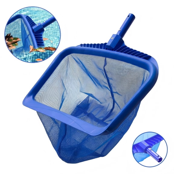CQHVKQ 20" Professional Swimming Pool Leaf Skimmer Net, Heavy Duty Pool Leaf Rake Cleaning Tool with Deep Fine Mesh Net, Pool Leaf Net with Upgraded Extra Wide Scoop Edge for Cleaning Finest Debris