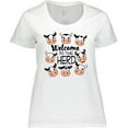 thumbnail image 3 of Inktastic Welcome to the Herd with cute Black and White Holstein Cows Women's Plus Size T-Shirt, 3 of 5