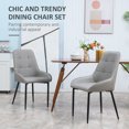 thumbnail image 4 of HOMCOM Dining Chairs Set of 2, Kitchen Chairs with PU Leather Upholstery, 4 of 10