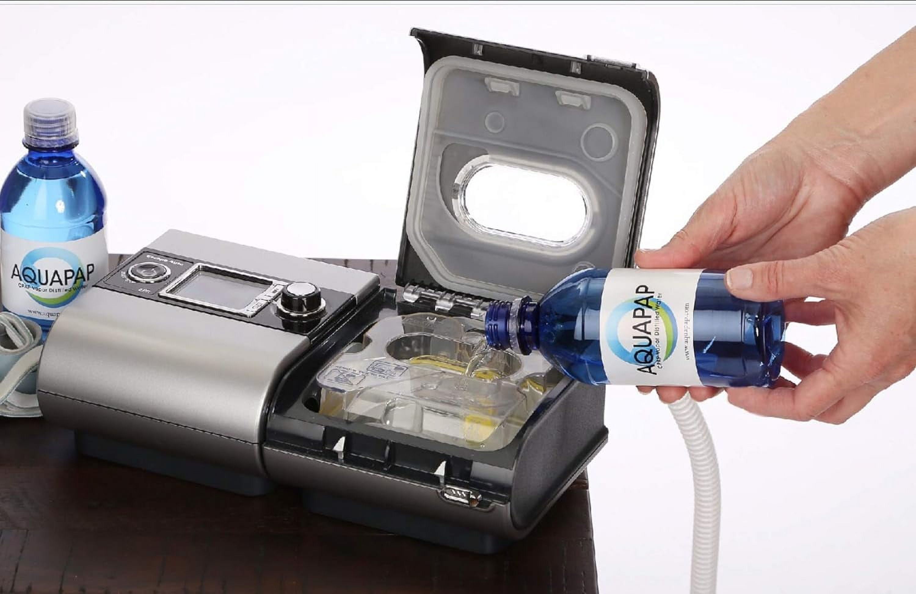 AQUAPAP 16.9 Ounce 24 Pack | 2 Month Supply | Clean Vapor Distilled CPAP  Water | 2-3 Nights per Bottle |for use with All Sleep Machines - Walmart.com