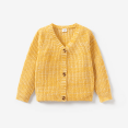 thumbnail image 1 of PatPat Toddler Girl Button Design Waffle Knit Sweater Cardigan Yellow Size 4-5 Years, 1 of 1
