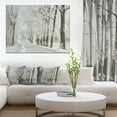 thumbnail image 1 of Winter Road in Dense Foggy Forest - Large Forest Canvas Art Print, 1 of 4